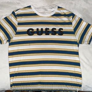 Vintage Guess Striped T-Shirt (M)